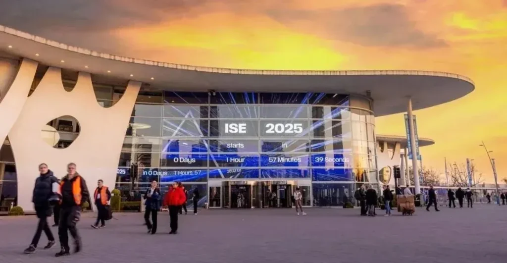 صورة لمعرض ISE 2025 في برشلونة جران فيا، إسبانيا