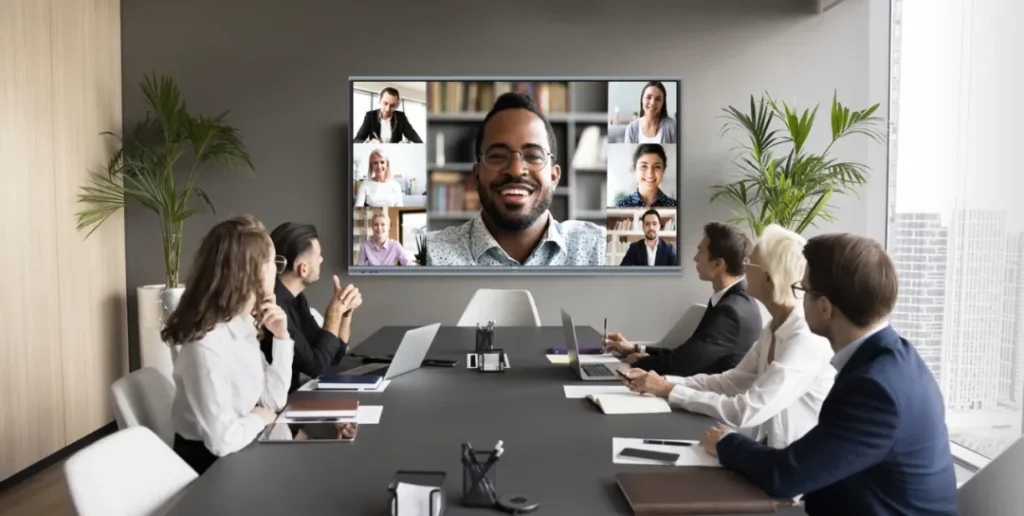 صورة للوحة الذكية JAV التي تتيح التعاون بين المناطق.