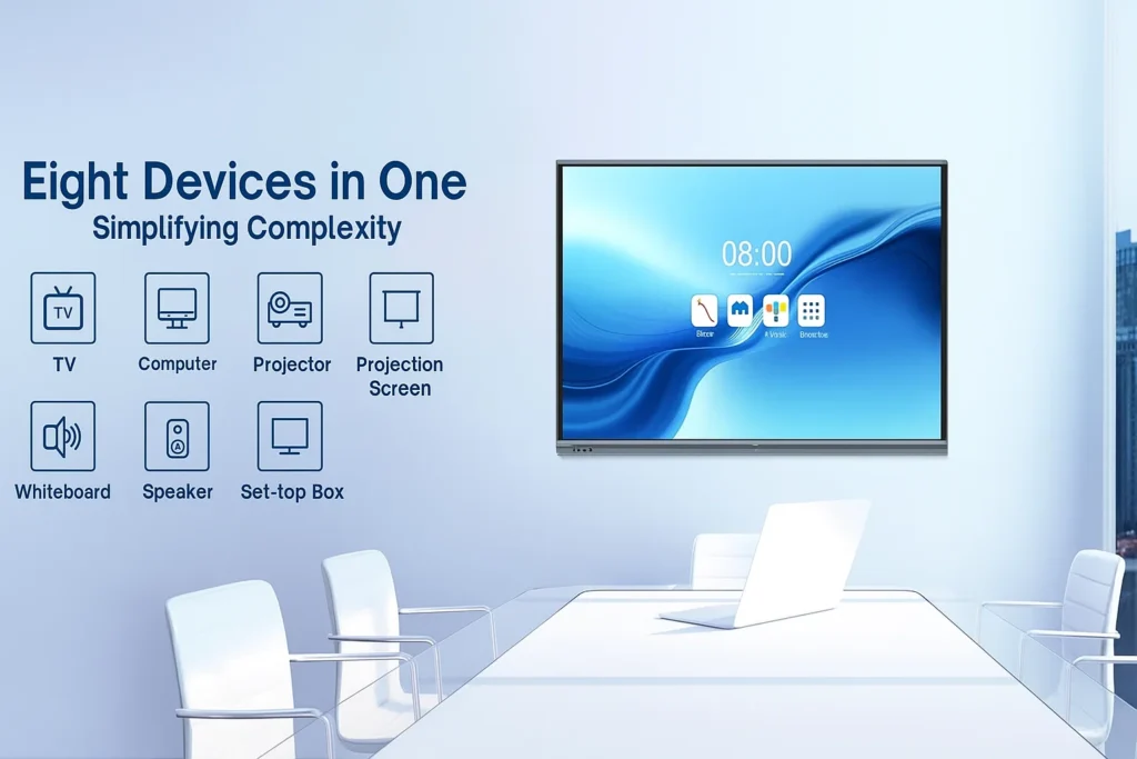 لوحة JAV الذكية تجمع ثمانية أجهزة في جهاز واحد.