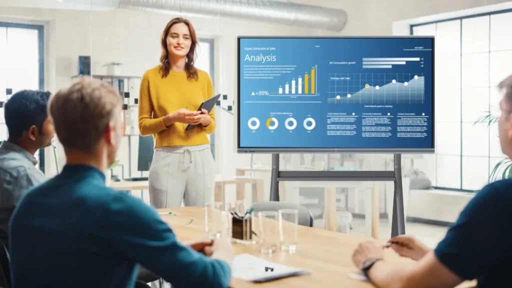 لوحة جاف الذكية تعمل على تحويل غرف الاجتماعات التقليدية.