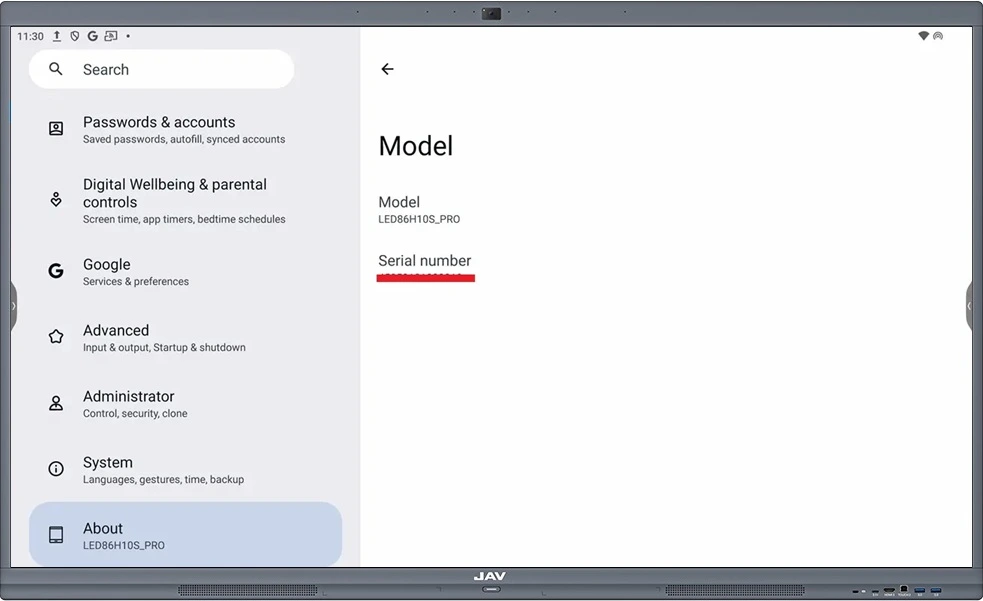 JAV Board 10 Smart Board Check Serial Number