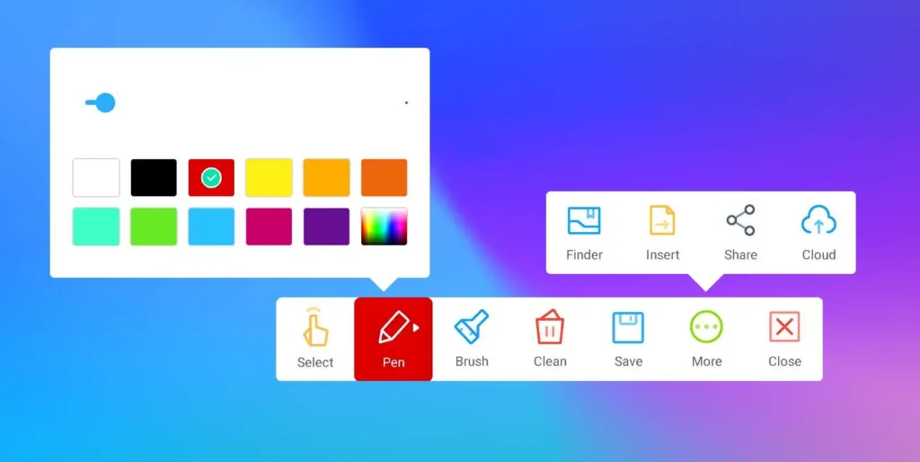 JAV Smart Board Annotation toolbar overview.