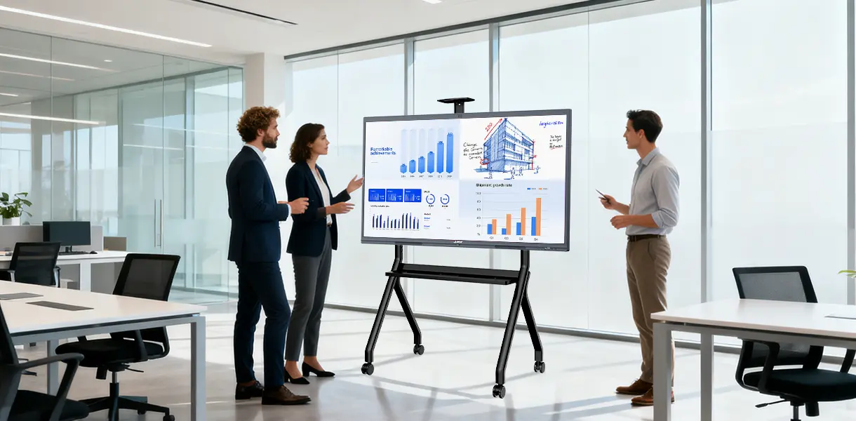 オフィス会議で使用されるjavスマートボード10