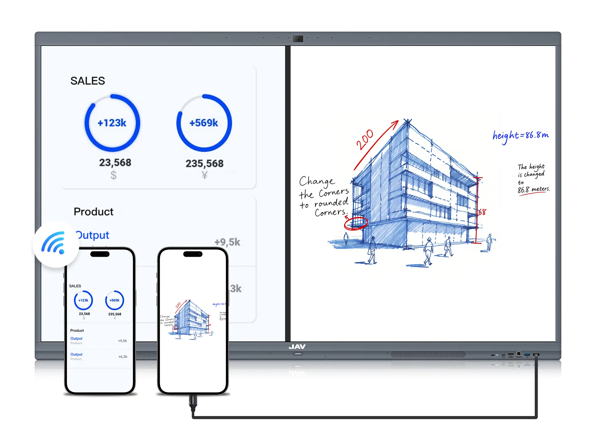 عرض ملف على السبورة الذكية جافا من الأجهزة المحمولة