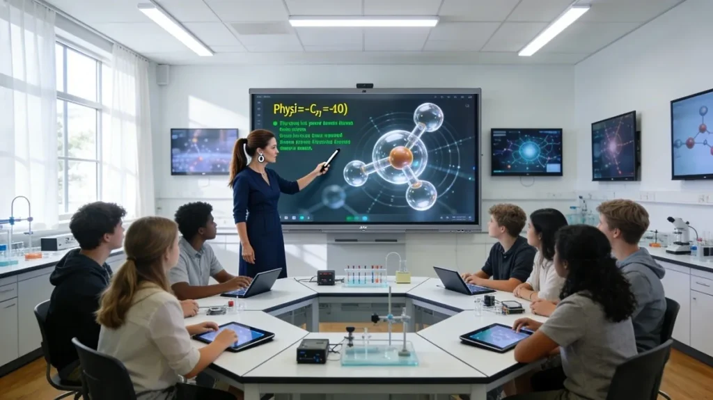 JAV smart board used in a STEM class