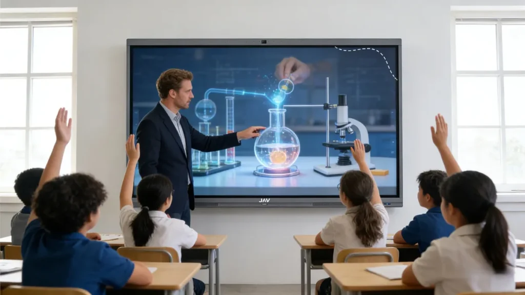 jav smart board used as one of the STEM teaching tools for classroom in a stem class