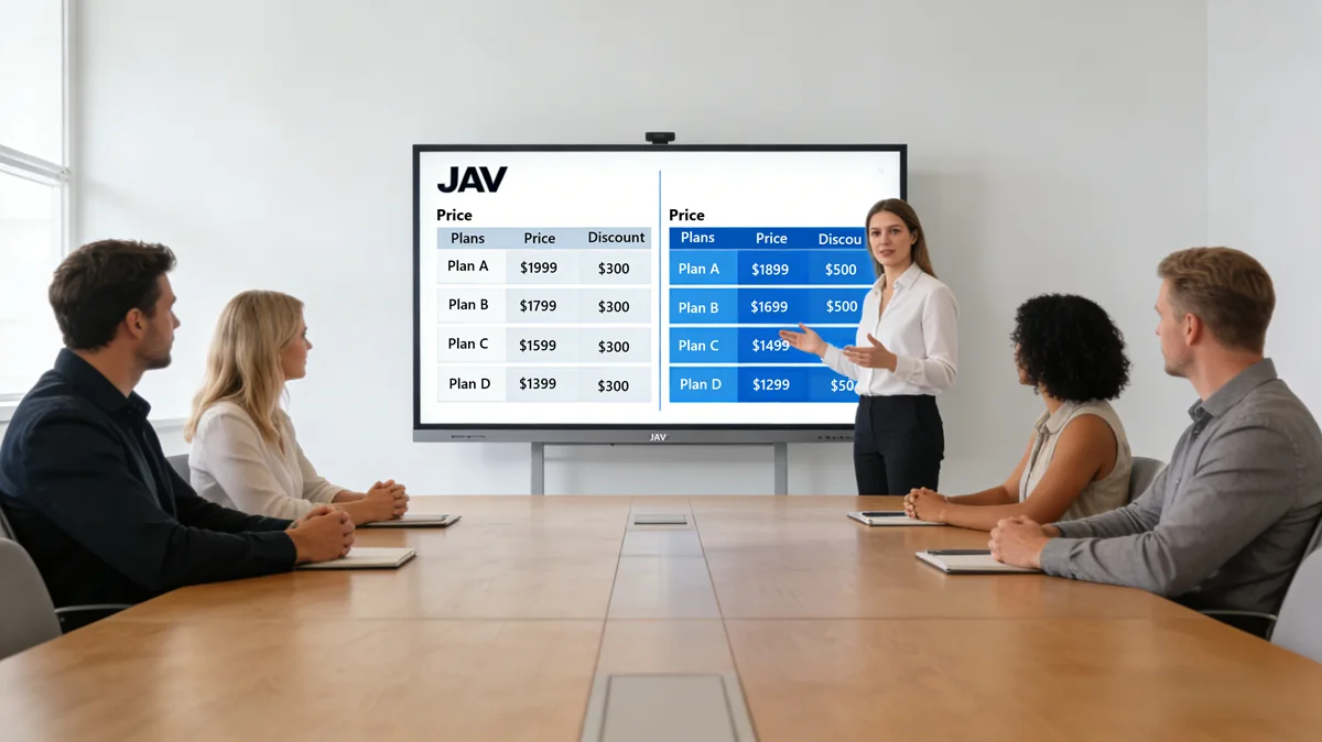 Le tableau interactif JAV aide le vendeur à présenter ses services
