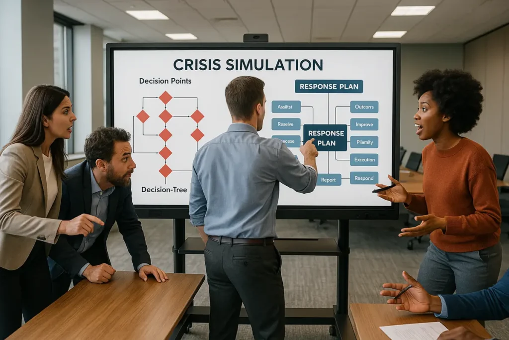 JAVスマートボードを活用した会議室でのチームトレーニング