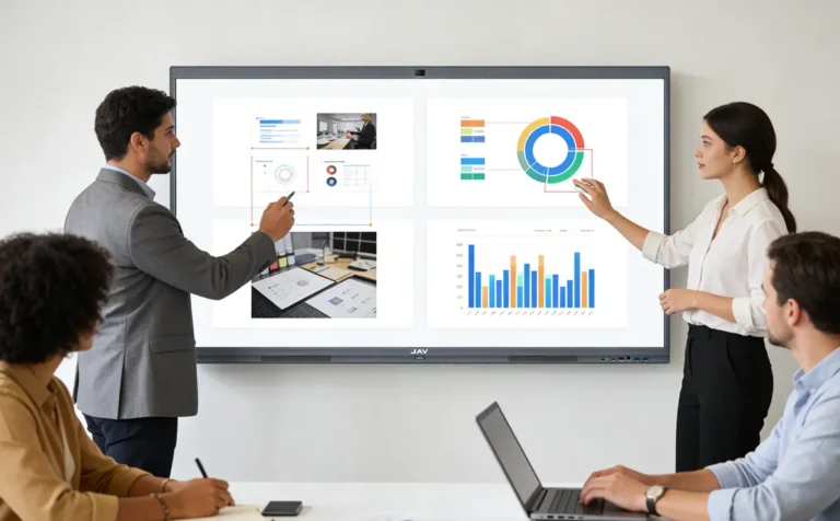 jav interactive display used for creative review session