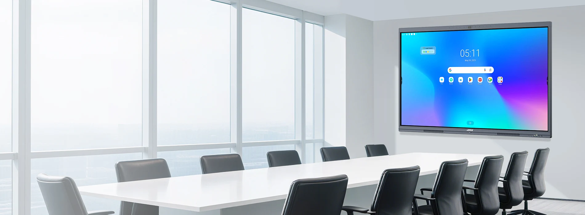 JAV Board 10 Interactive Whiteboard Used in an Office Workspace