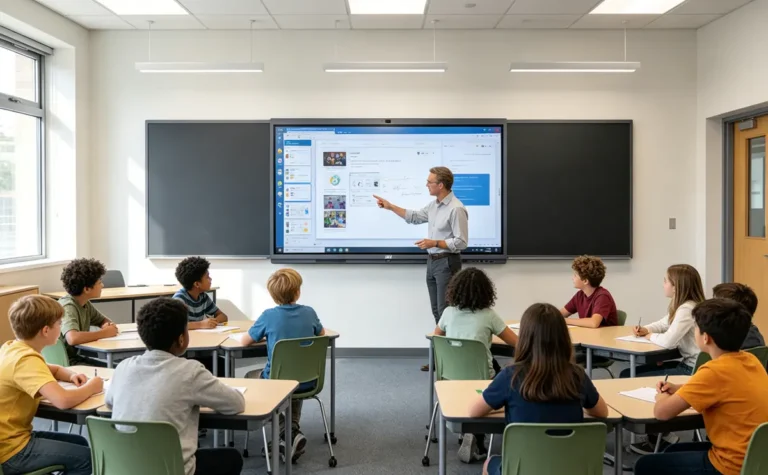 jav board 10 interactive whiteboard used as one of the digital tools in education for teaching