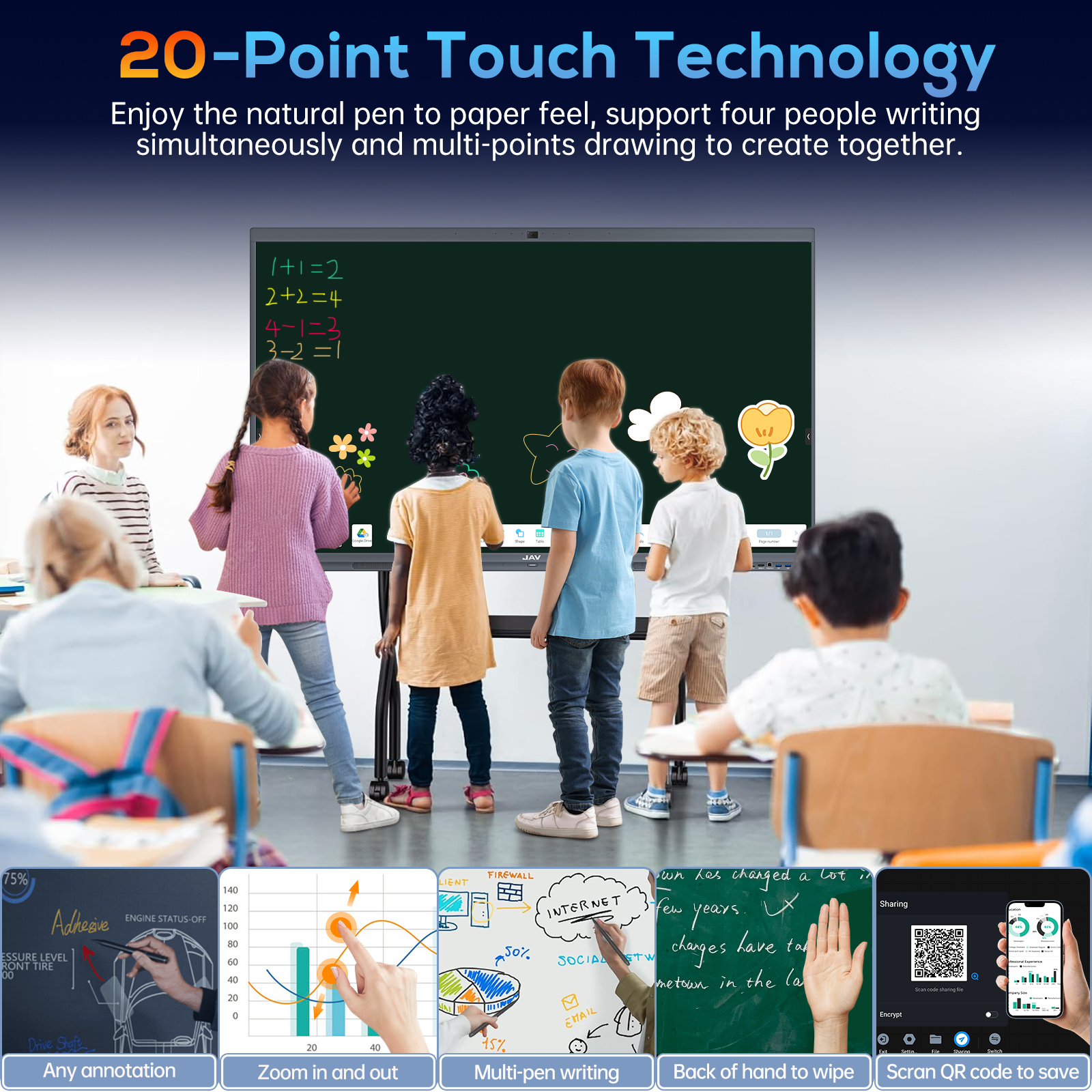 JAV Board 10 features high-precision touch tech.