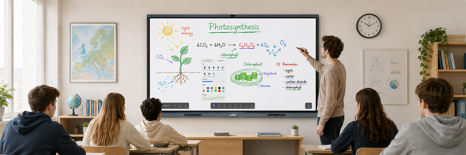 JAV Board 19 provides adjustalbe pen colors for teachers to present colorful writings in the class.