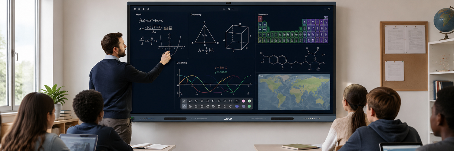 JAV Board 19 provides subject tools to help teachers explain subject knowledge easily.