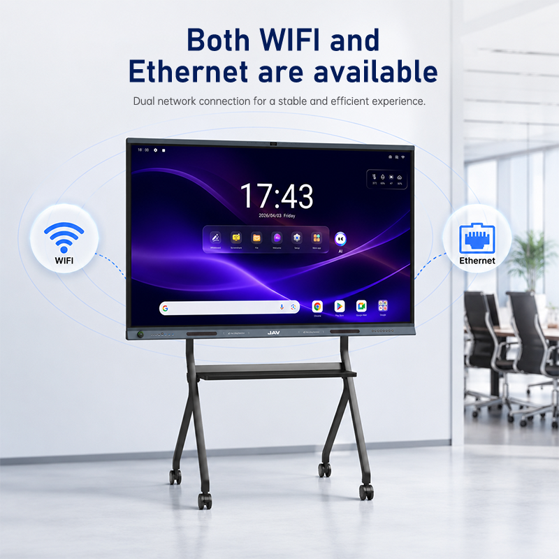 JAV Board 19 works with both WIFI and Ethernet.