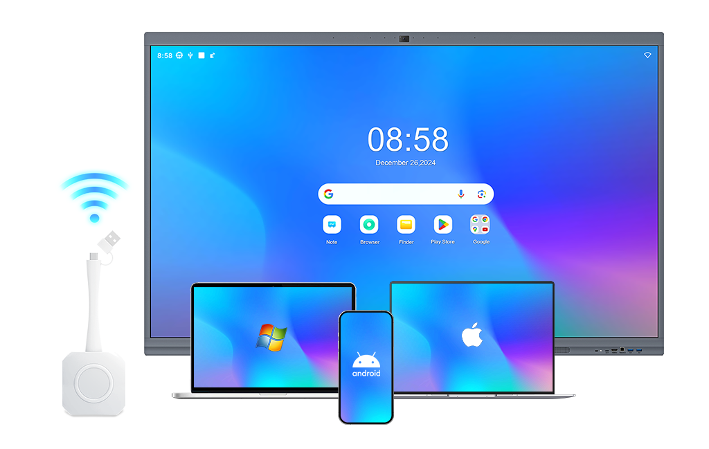 jav tap supports multiple devices to share screen to JAV Board.