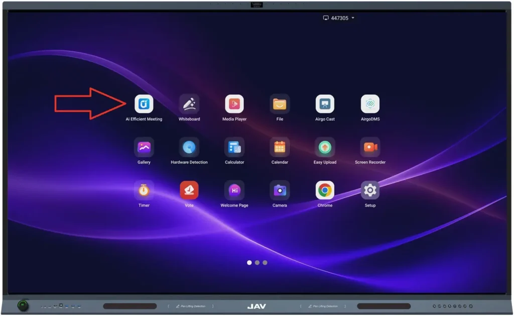 JAV Board 19 Interactive Whiteboard AI Efficient Meeting App