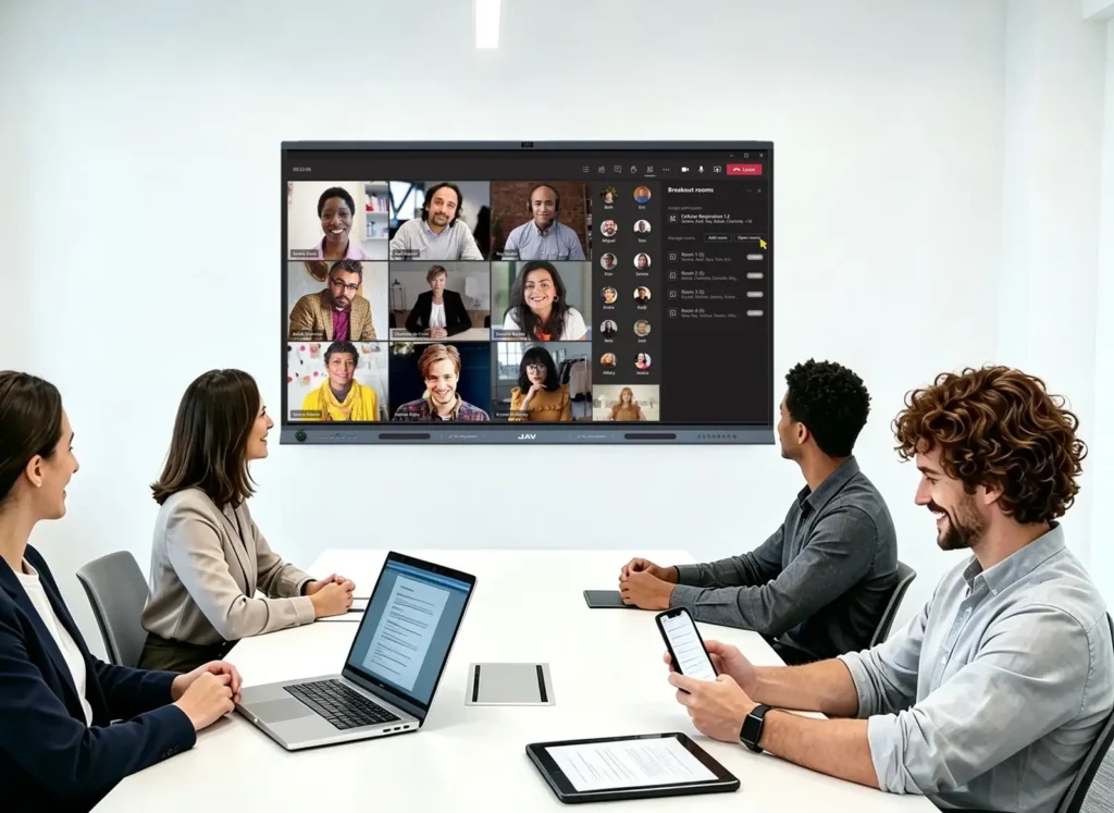 JAV Board 19 Interactive Display as a meeting room display system for video conferences