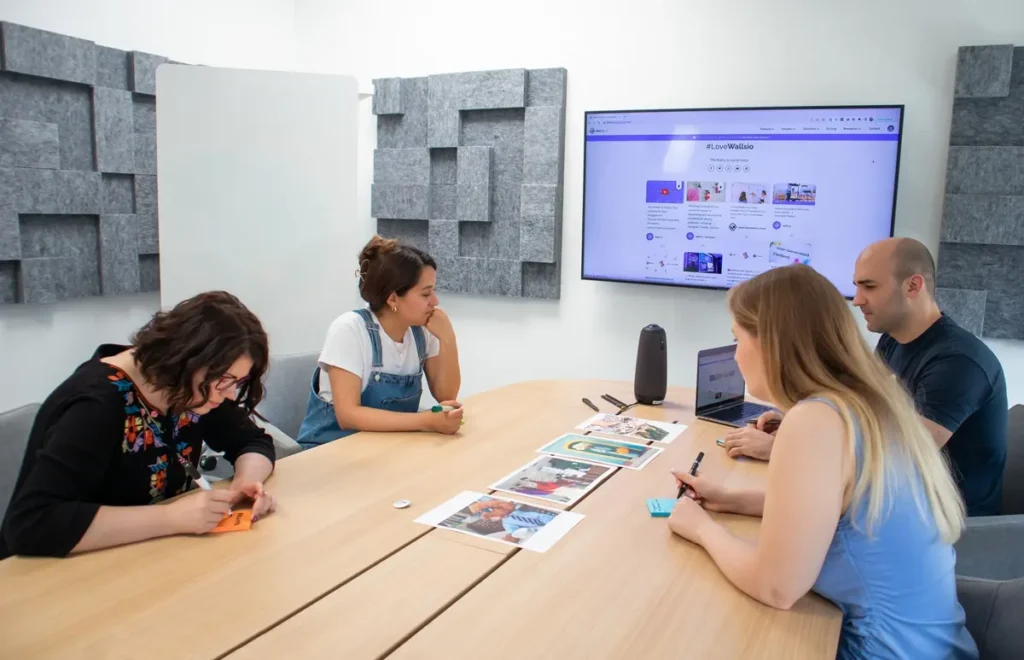 A traditional office with little interaction between people.